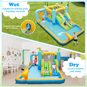 Giant Inflatable Water Slide for Kids Aged 3-10 Years (with 680W Blower)