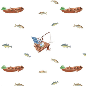 Gone Fishing Swaddle Blanket