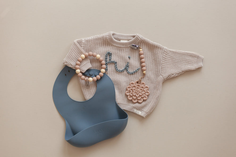 Mommy and Me Bundle in Tan Succulent - Stylish teethers and pacifiers for moms and babies.