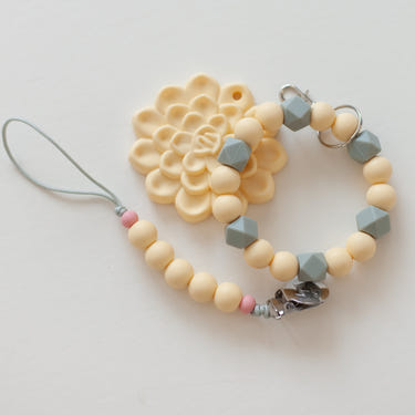 Mommy and Me Bundle in Buttercream Succulent - Teethers & Pacifiers for babies.