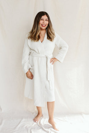 WOMENS WAFFLE ROBE | ALABASTER