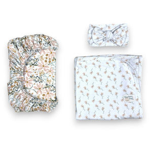 Gracie Bamboo Newborn Nest in angle view, soft and cozy for your baby's comfort and safety.