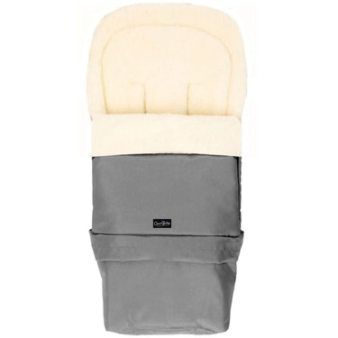 Gray Organic Wool Adjustable Footmuff