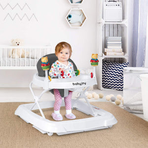 Adjustable Height Removable Folding Portable Baby Walker Set for Toddlers & Kids