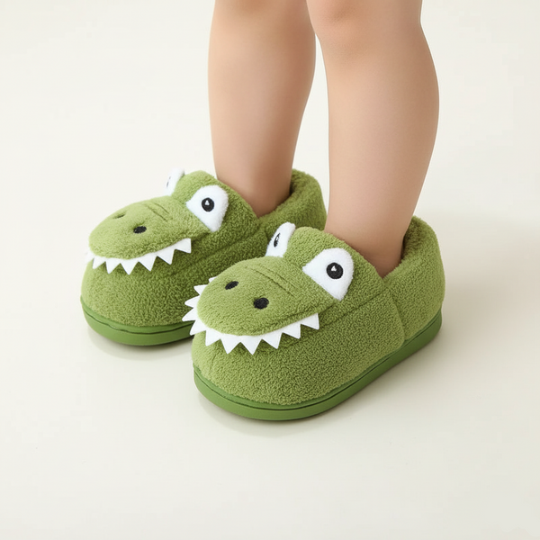 Soft Dino Slippers for Toddlers – Ages 1–6