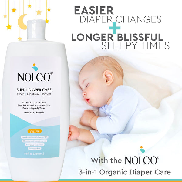 NOLEO 3-IN-1 - Diaper Rash Cream - EWG Verified -  24oz