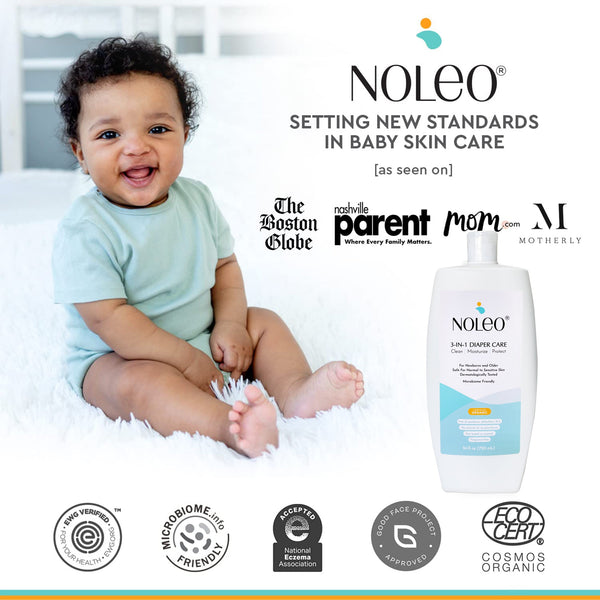 NOLEO 3-IN-1 - Diaper Rash Cream - EWG Verified -  24oz