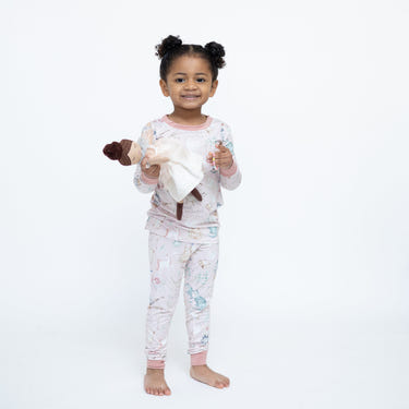 "Once Upon A Time Two-Piece Baby Loungewear Set in soft fabric, perfect for comfort and style."