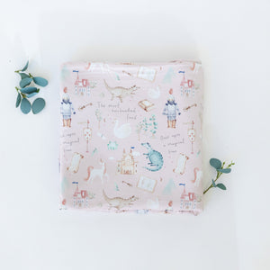 Huggable Once Upon A Time blanket for babies, soft and cozy, shown from angle 4. Perfect for cuddles and warmth.