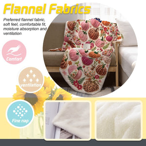 Personalized Halloween Pumpkin Blanket – Custom Name Cozy Fleece Throw for Kids & Adults