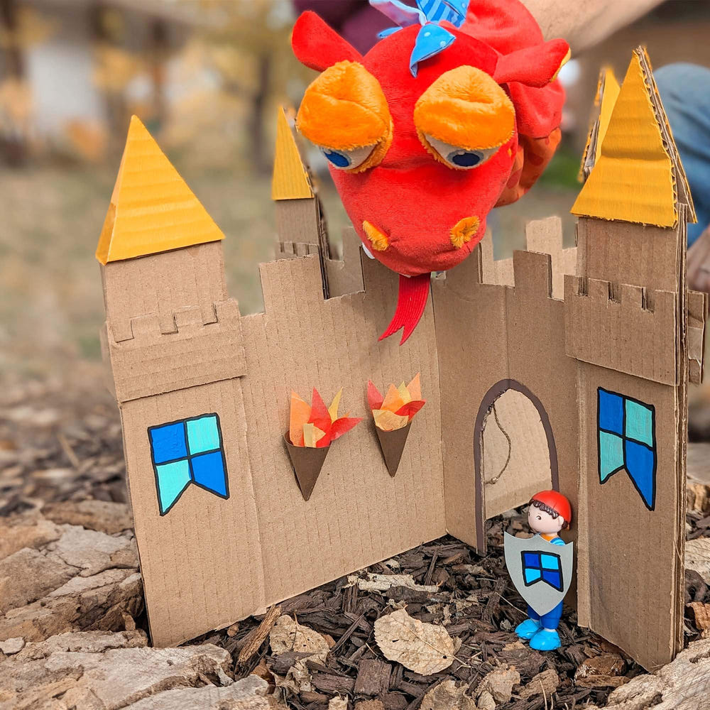 Colorful Eat-it-up Dragon Glove Puppet for interactive play and storytelling fun for babies and toddlers.