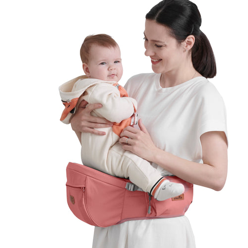 Ergonomic hipseat for babies, providing comfort and support for parents and little ones, shown at angle 10.