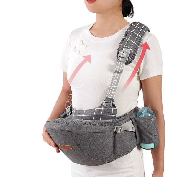 One Shoulder Baby Carrier Grey - MOOGCO Baby