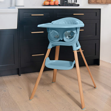 Evrloop 3-in-1 High Chair: Sustainable design, adaptable seat cushion covers for growing children.