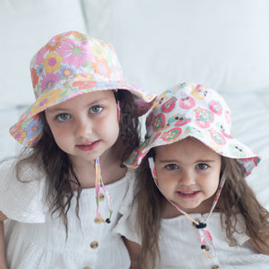 Baby & Kids Sun Hat - Retro Floral