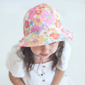 Baby & Kids Sun Hat - Retro Floral