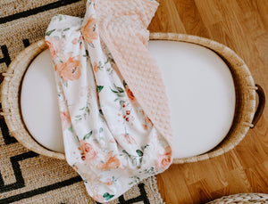 Premium Baby & Toddler Blanket - Peach Floral