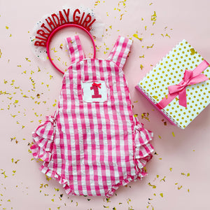 Hot Pink First Birthday Bubble