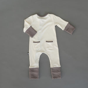 Oatmeal Ribbed Romper