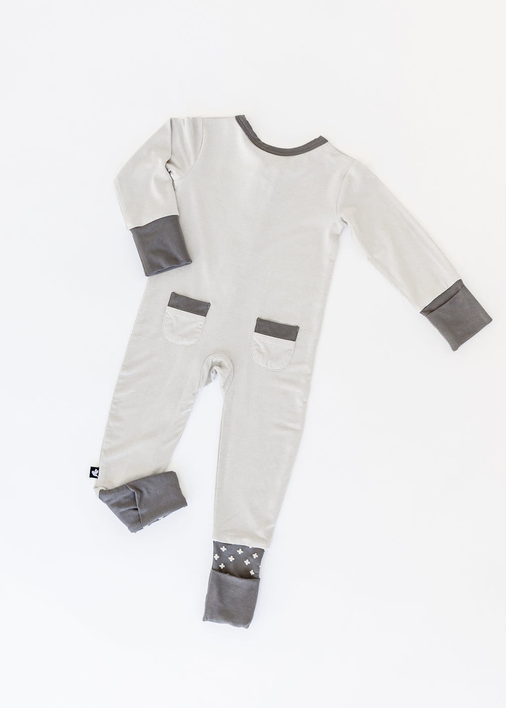 Gray baby romper for comfort and style, perfect for everyday wear.
