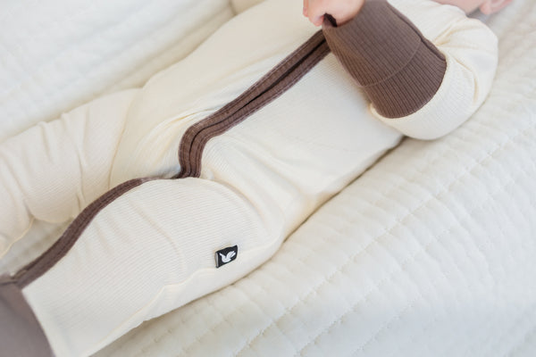 Oatmeal Ribbed Romper