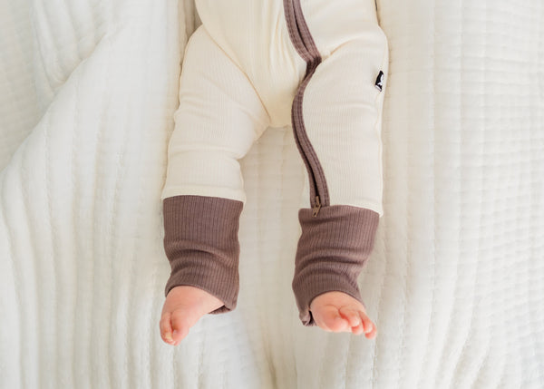 Oatmeal Ribbed Romper