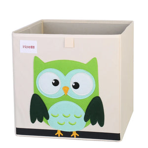 Squared Foldable Storage Box with Animals Multivariant