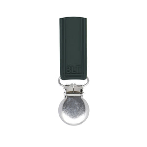 Classic Hunter Green All Silicone One Piece Pacifier Clip