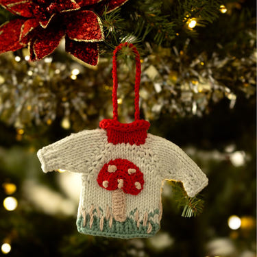Mushroom Sweater Ornament