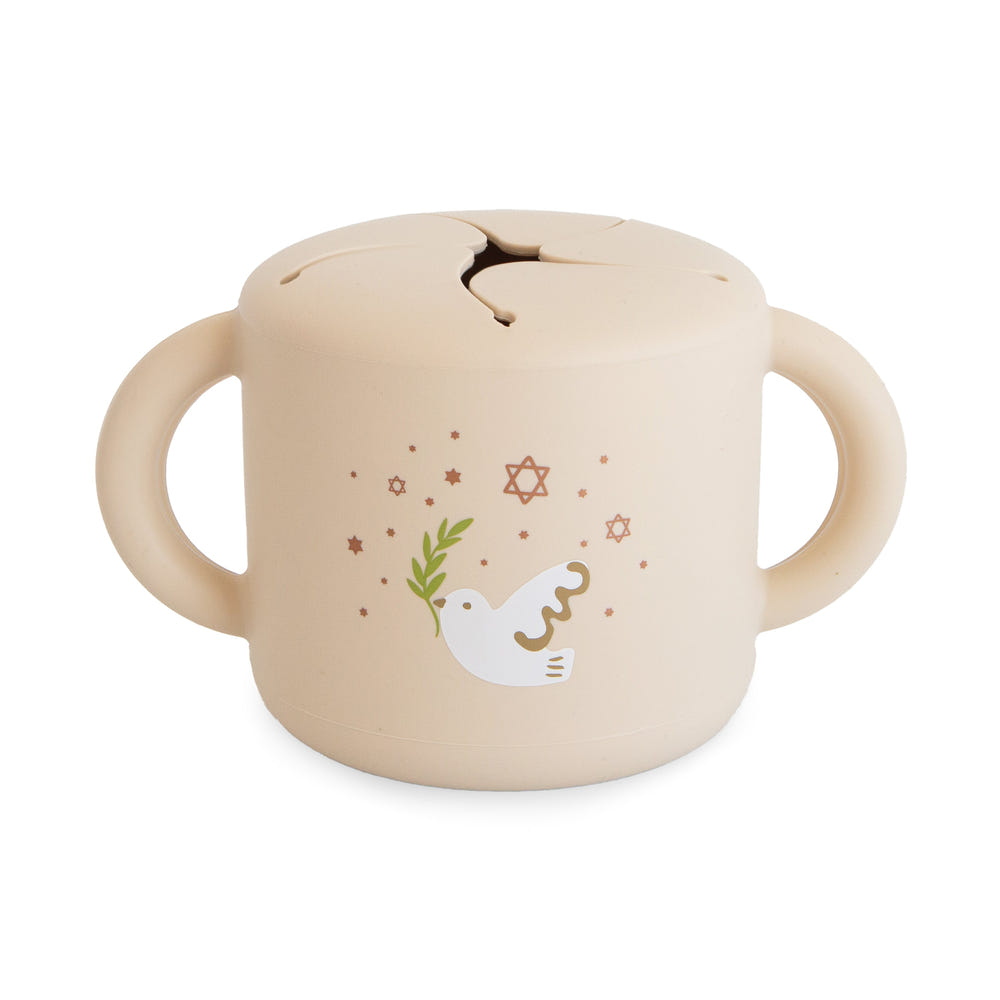 Mushie Snack Cup silicone spill-proof two handles