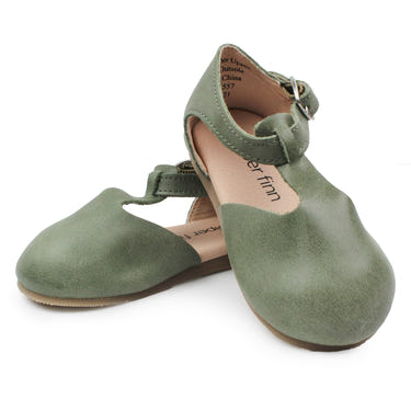 Sage Mary Jane Hard Sole baby shoes in a stylish design, perfect for little ones' first steps.