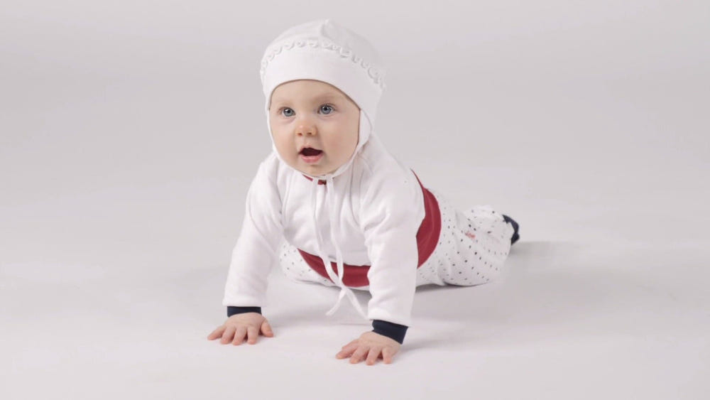 Girls Cherry Footed Pants - Cute and comfy baby pants for stylish little ones. Perfect for playtime and everyday wear.