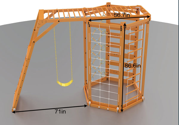 Hawthorn XL – Natural | Octagon Outdoor Jungle Gym