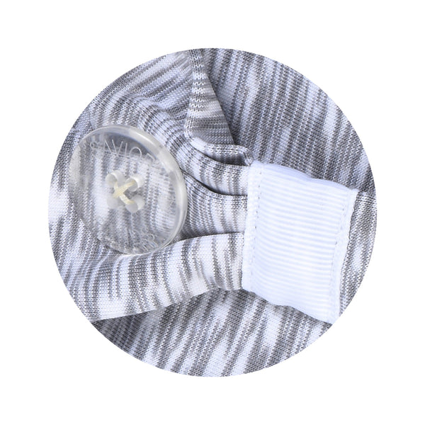 Cozy Light Gray Savior Headbands with Buttons For Masks