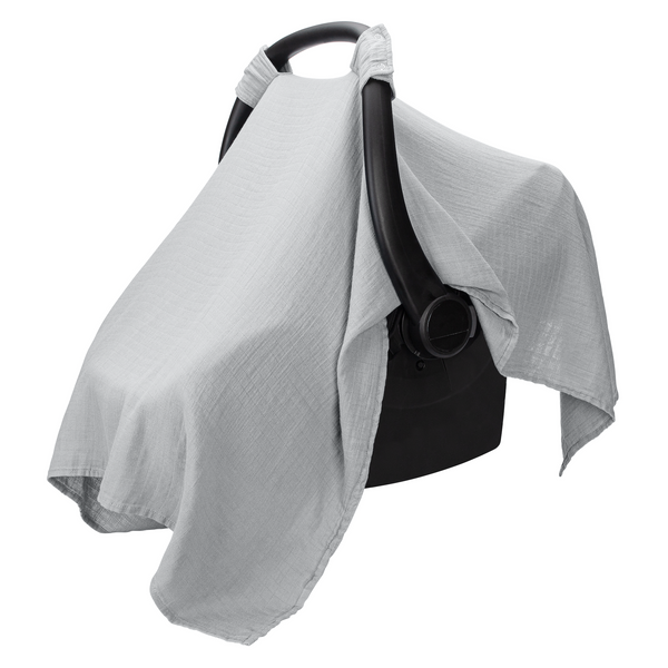 Baby Car Seat Cover in Heather Blue