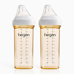 hegen PPSU Baby Bottle 330ml 2-Pack White Fast Flow Nipple