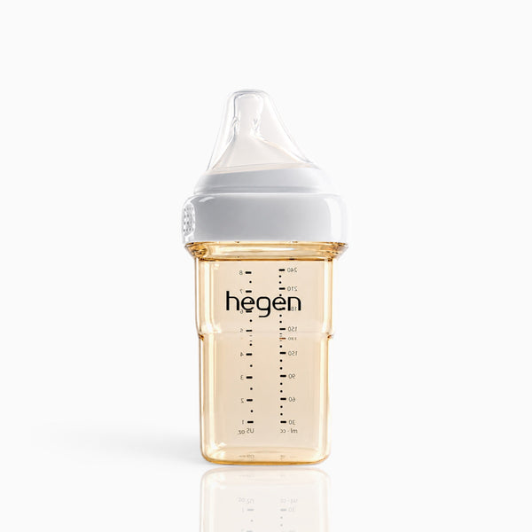 hegen PPSU Anti-Colic Baby Bottle 240ml White Medium Flow