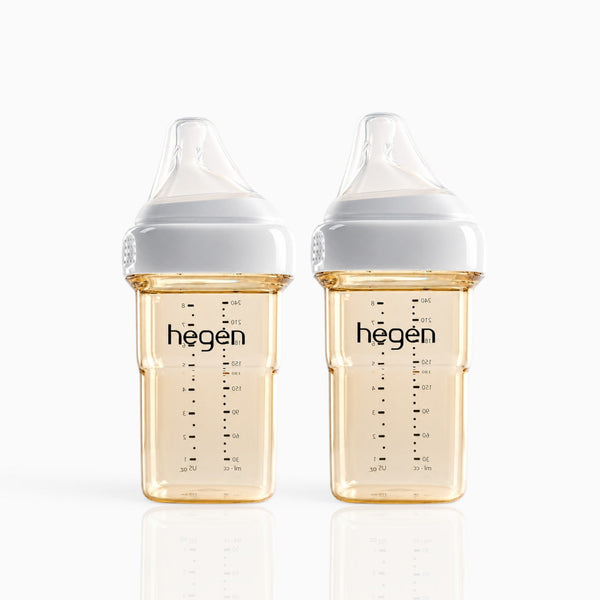 hegen PPSU Anti-Colic Baby Bottle 240ml 2-Pack White