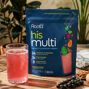 Root'd His Multi Effervescent Men's Multivitamin Stick Packs 30 Pack