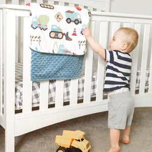 Baby & Toddler Minky Blanket - Construction Trucks