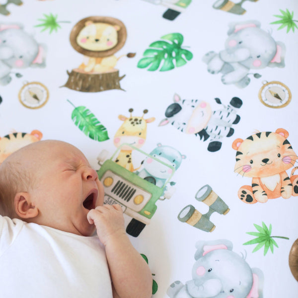 Fitted Crib Sheet - Safari