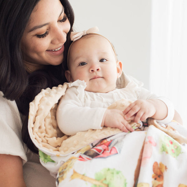 Minky Baby Blanket Farm Animals