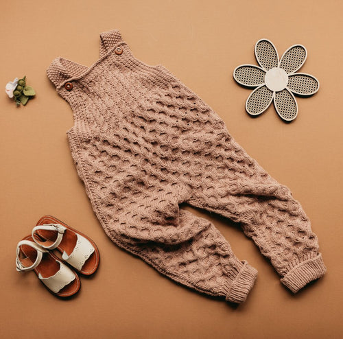 Honeycomb Knit Overalls - In Stock