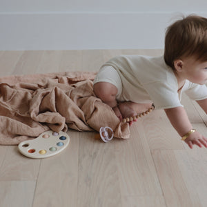 Mushie Organic Cotton Muslin Swaddle Blanket extra soft
