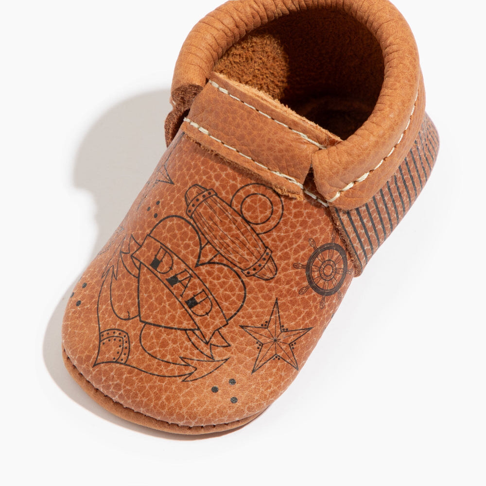 I Heart Dad City Baby Shoe - adorable city mocc for infants, perfect for stylish little ones.