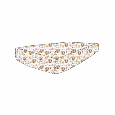 Pasture Petals crib sheet for babies, featuring soft fabric and charming floral design for a cozy sleep environment.