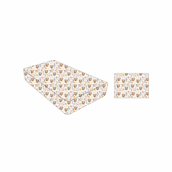 Pasture Petals: Twin Fitted Sheet & Pillow Case