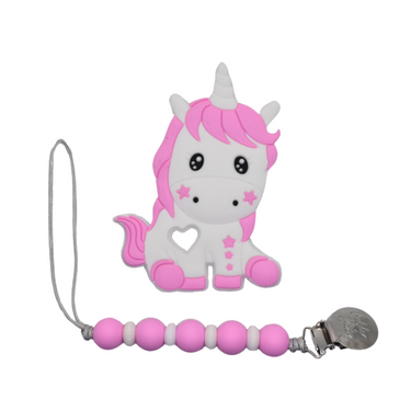 Unicorn Teether Set for babies, featuring colorful, safe silicone teethers for soothing gums and playful teething relief.