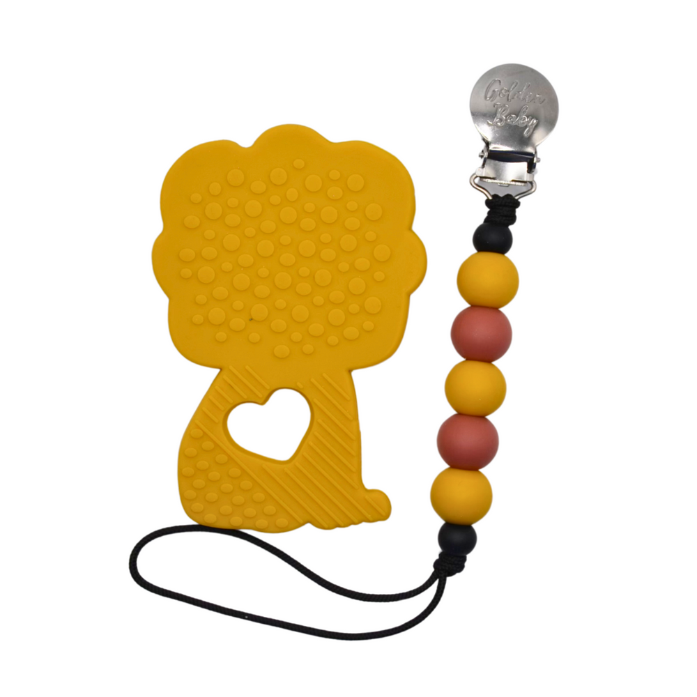 Lion Teether Set for babies - safe, colorful, and perfect for soothing gums during teething.