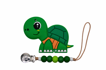 Turtle Teether Set for babies, featuring soft, safe materials for soothing gums and playful design.